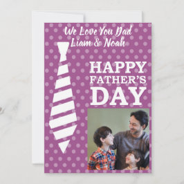 Instagram Foto Stropdas Stippen Paarse vaders Dag  Kaart