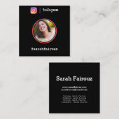 Instagram foto trendy social media modern contactkaartje (Voorkant / Achterkant)