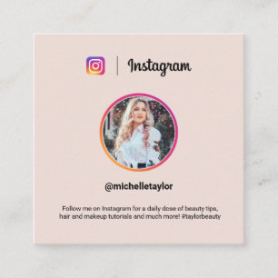 Instagram foto trendy social media modern roze contactkaartje