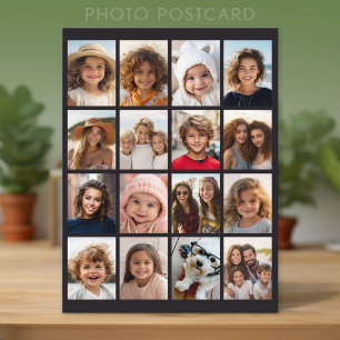 Instagram Fotocollage - 16 foto's Kan Kleur bewerk Briefkaart