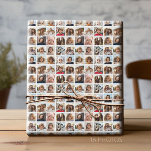 Instagram Fotocollage - 16 foto's Kan Kleur bewerk Cadeaupapier