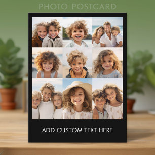 Instagram-fotocollage met 9 foto's briefkaart