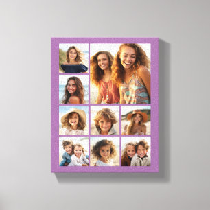 Instagram-fotocollage met 9 foto's canvas afdruk