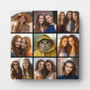 Instagram-fotocollage met 9 foto's fotoplaat