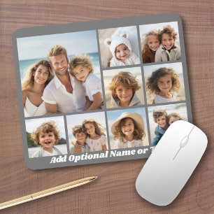 Instagram-fotocollage met 9 foto's muismat