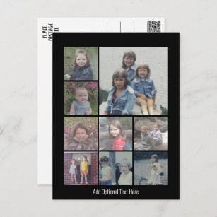 Instagram fotocollage met 9 vierkante foto's briefkaart