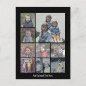 Instagram fotocollage met 9 vierkante foto's briefkaart (Voorkant)