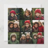 Instagram fotocollage met 9 vierkante foto's feestdagenkaart (Voorkant)