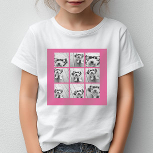 Instagram fotocollage met 9 vierkante foto's t-shirt