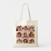 Instagram fotocollage met 9 vierkante foto's tote bag (Achterkant)