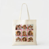 Instagram fotocollage met 9 vierkante foto's tote bag (Voorkant)