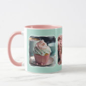 Instagram Fotocollage Modern Sjabloon Aqua C112 Mok (Links)