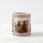 Instagram Fotocollage Moderne Sjabloon Bruin C88 Mok (Midden)