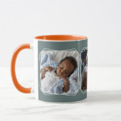 Instagram Fotocollage Moderne Sjabloon Grijs C13 C Mok (Links)