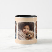 Instagram Fotocollage Moderne Sjabloon Peach C108 Mok (Midden)