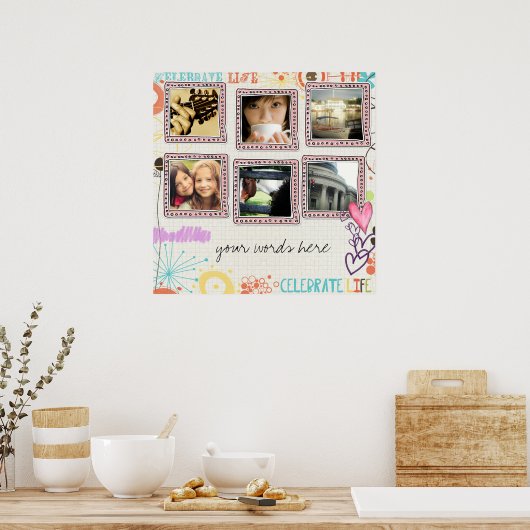 instagram fotocollage poster (Keuken)