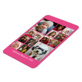 Instagram fotocollage - tot 14 foto's Roze Magneet (Linkerzijde)