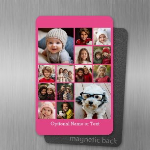 Instagram fotocollage - tot 14 foto's Roze Magneet