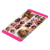 Instagram fotocollage - tot 14 foto's Roze Magneet (Linkerzijde)