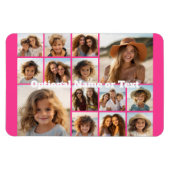 Instagram fotocollage - tot 14 foto's Roze Magneet (Horizontaal)