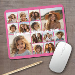 Instagram fotocollage - tot 14 foto's Roze Muismat<br><div class="desc">Een ontwerp met een kleurrijke achtergrond. Gebruik maximaal veertien vierkante foto's om een uniek en persoonlijk cadeau te creëer. Als u de afbeeldingen moet aanpassen,  klik op het aanpassingshulpmiddel om veranderingen aan te brengen.</div>