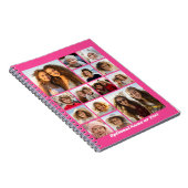 Instagram fotocollage - tot 14 foto's Roze Notitieboek (Rechterzijde)