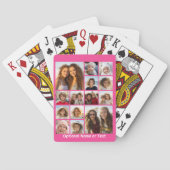 Instagram fotocollage - tot 14 foto's Roze Pokerkaarten (Achterkant)