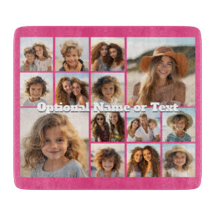 Instagram fotocollage - tot 14 foto's Roze Snijplank
