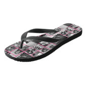 Instagram fotocollage - tot 14 foto's Roze Teenslippers (Schuin)