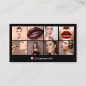 Instagram fotograaf 8 foto's collage QR-code Visitekaartje (Voorkant)