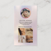 Instagram Fotogrid Volg profiel Holographic Visitekaartje (Achterkant)
