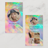 Instagram Fotogrid Volg profiel Opal Visitekaartje (Voorkant / Achterkant)