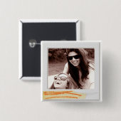 instagram-fotoknop vierkante button 5,1 cm (Voorkant /achterkant)