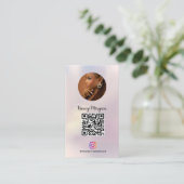 Instagram fotorooster QR-code holografisch Visitekaartje (Staand voorkant)