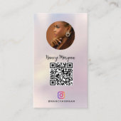 Instagram fotorooster QR-code holografisch Visitekaartje (Voorkant)
