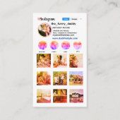 Instagram fotorooster visitekaartje (Voorkant)