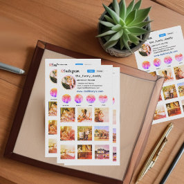 Instagram fotorooster visitekaartje