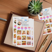 Instagram fotorooster visitekaartje