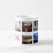 Instagram Foto's en roze monogram op wit Koffiemok (Center)