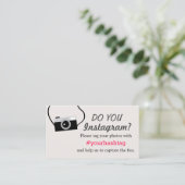 Instagram Foto's Hashtag Trouwtoevoeging Kaart (Staand voorkant)