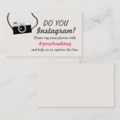 Instagram Foto's Hashtag Trouwtoevoeging Kaart (Voorkant / Achterkant)