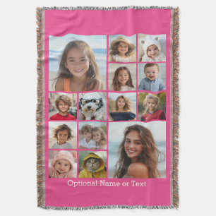 Instagram Fotosamenstelling - Tot 14 foto's Roze Deken
