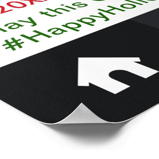 Instagram Frame Kerstfeest Feest Fotobooth Poster (Hoek)