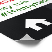 Instagram Frame Kerstfeest Foto Booth Poster (Hoek)