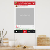 Instagram Frame Kerstfeest Foto Booth Poster (Keuken)
