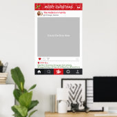 Instagram Frame Kerstfeest Foto Booth Poster (Thuiskantoor)