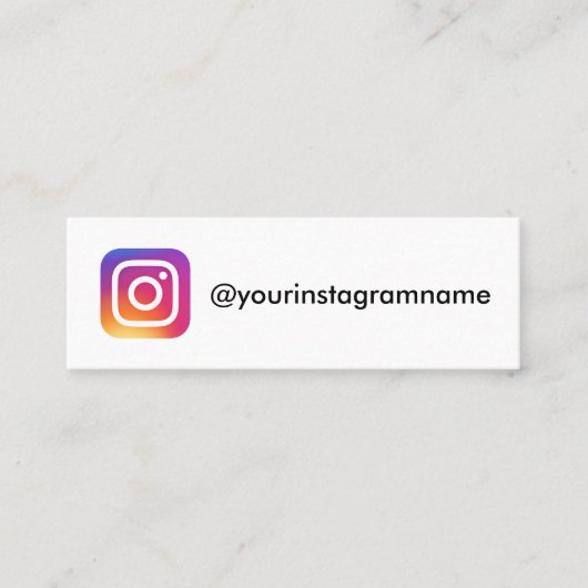 Instagram gebruiker Social Media Influencer Eenvou Mini Visitekaartje (Voorkant)