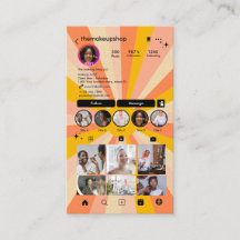 Instagram Groovy Retro Boho QR Code Social Media