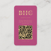 Instagram Haarstylist Roze Instagram Modern Visitekaartje (Achterkant)