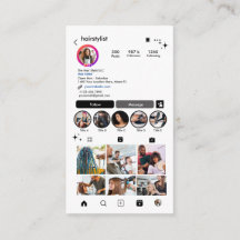 Instagram Haarstylist Zwart QR Code Social Media